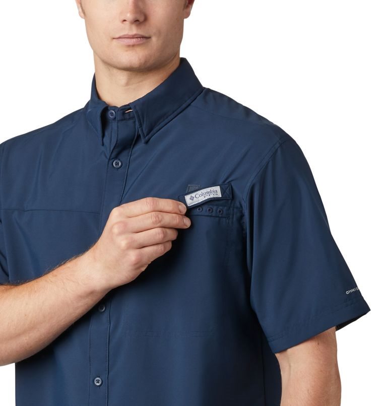 Columbia PFG Grander Marlin Kort Sleeve Skjorte Herre Marineblå | 80591G