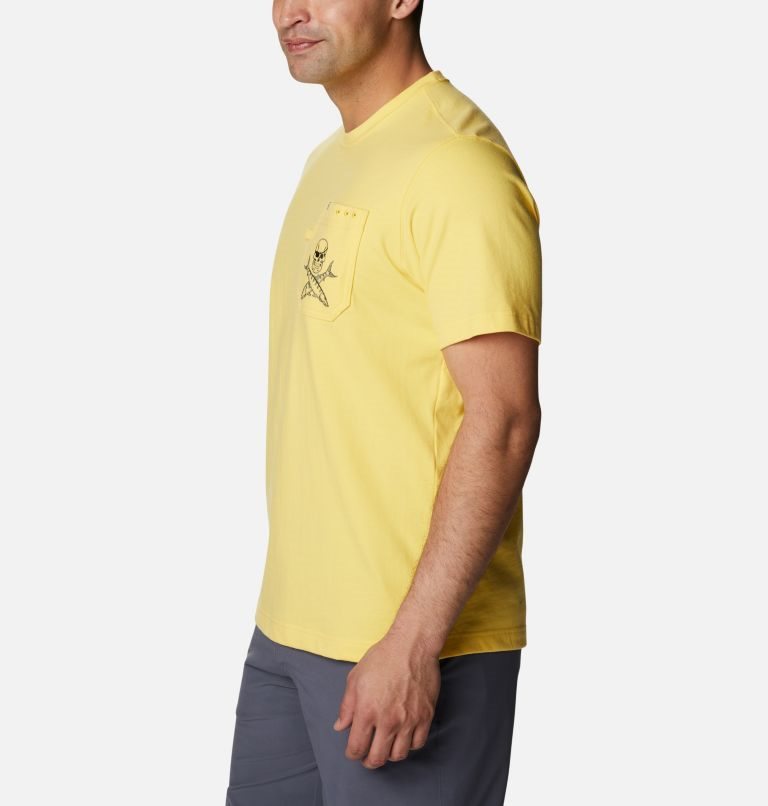 Columbia PFG Icon Pocket T-skjorte Herre Gul | 61948Q