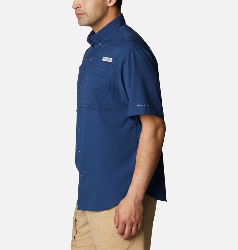 Columbia PFG Jekyll Island Kort Sleeve Skjorte Herre Marineblå | 58492M