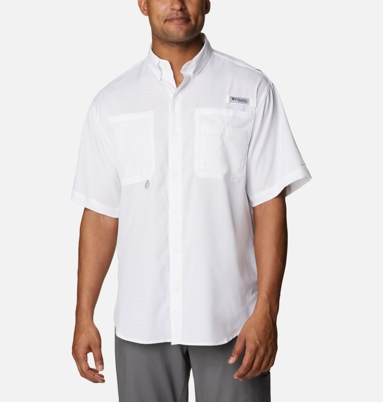 Columbia PFG Jekyll Island Kort Sleeve Skjorte Herre Hvite | 73904J