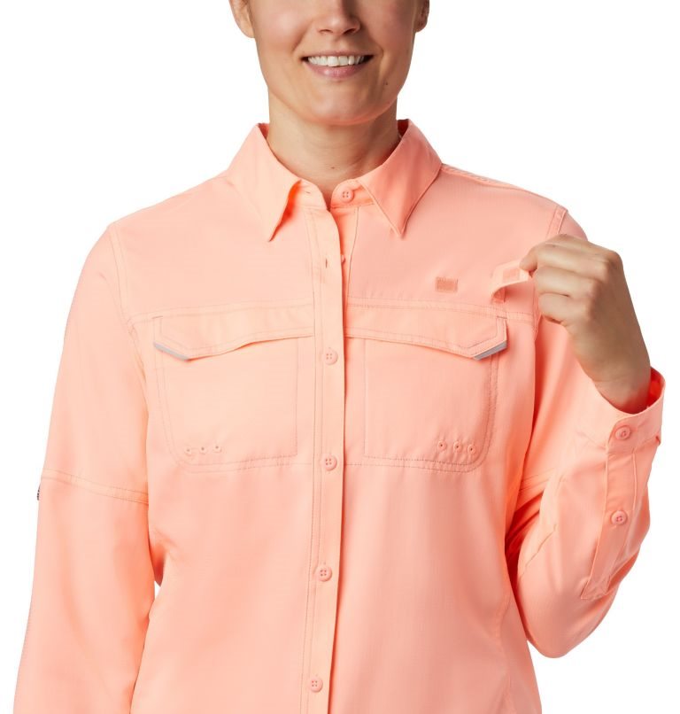 Columbia PFG Lo Drag Long Sleeve Skjorte Dame Rosa | 18347E