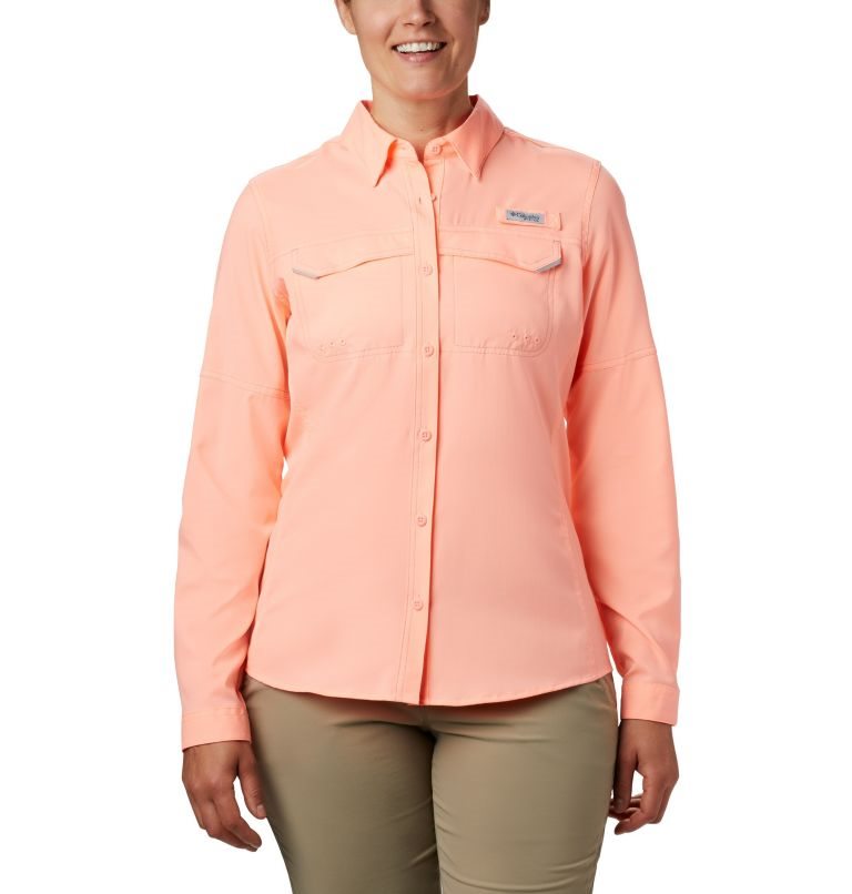 Columbia PFG Lo Drag Long Sleeve Skjorte Dame Rosa | 18347E