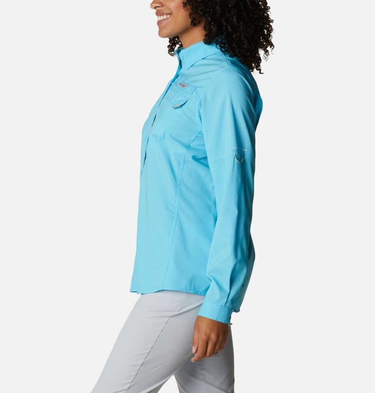 Columbia PFG Lo Drag Long Sleeve Skjorte Dame Turkis | 29538C