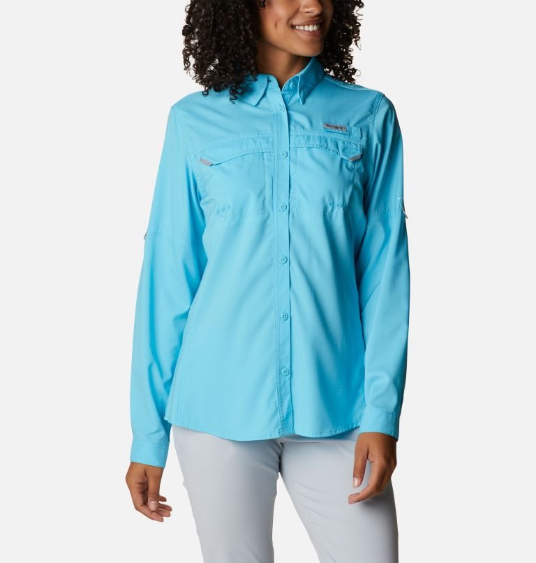 Columbia PFG Lo Drag Long Sleeve Skjorte Dame Turkis | 29538C