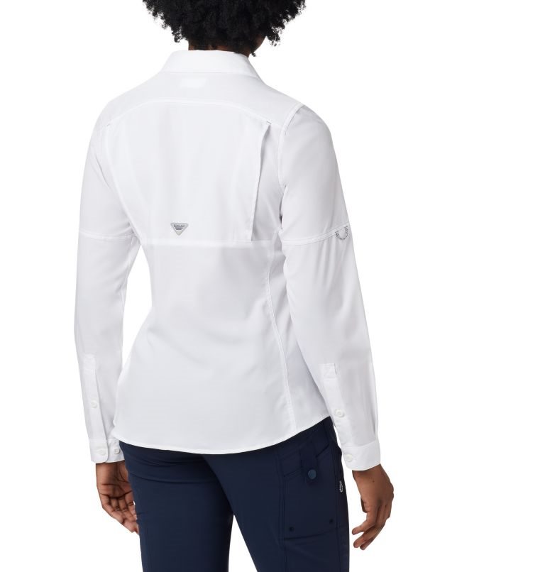 Columbia PFG Lo Drag Long Sleeve Skjorte Dame Hvite | 36248K