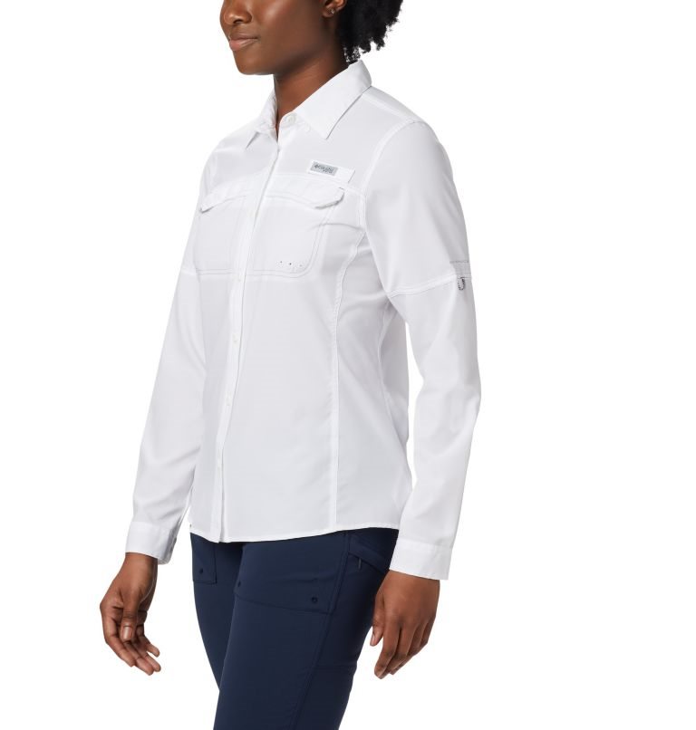 Columbia PFG Lo Drag Long Sleeve Skjorte Dame Hvite | 36248K