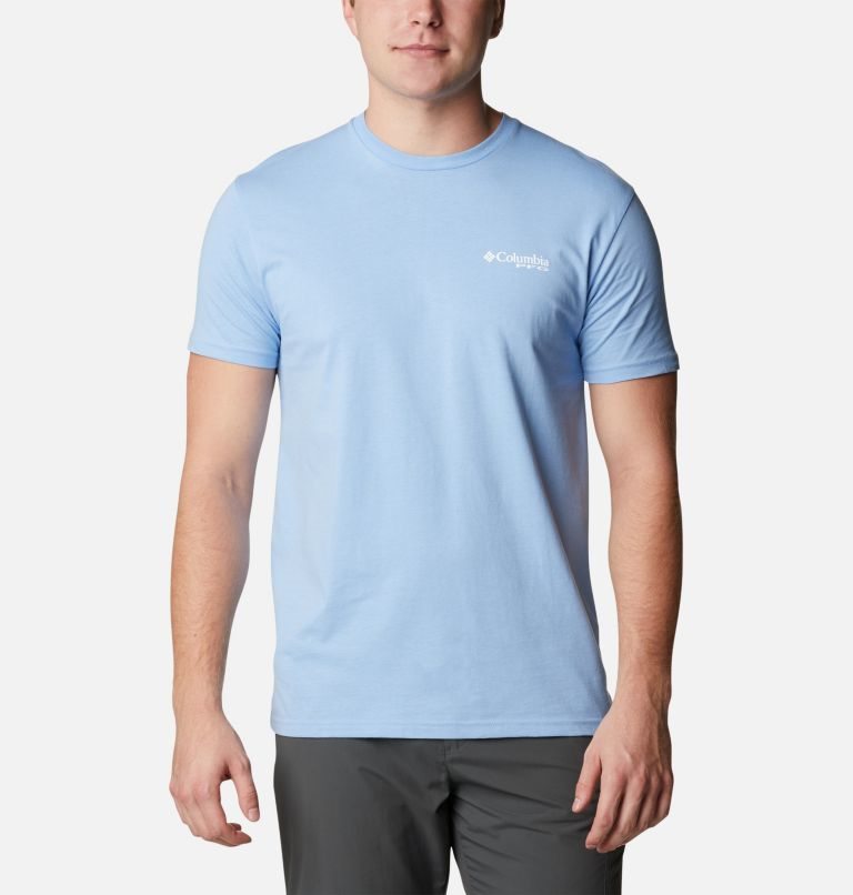 Columbia PFG Mabel Graphic T-skjorte Herre Lyse Blå | 41607P