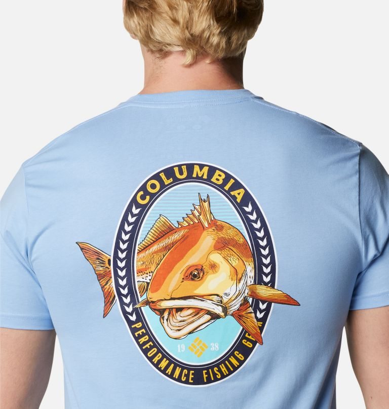 Columbia PFG Mabel Graphic T-skjorte Herre Lyse Blå | 41607P