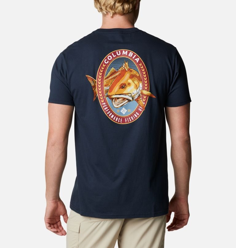 Columbia PFG Mabel Graphic T-skjorte Herre Marineblå | 80356G