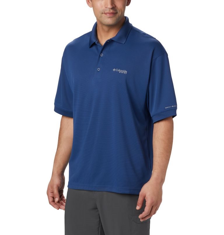 Columbia PFG Perfect Cast Polo T Skjorte Herre Marineblå | 42791Z