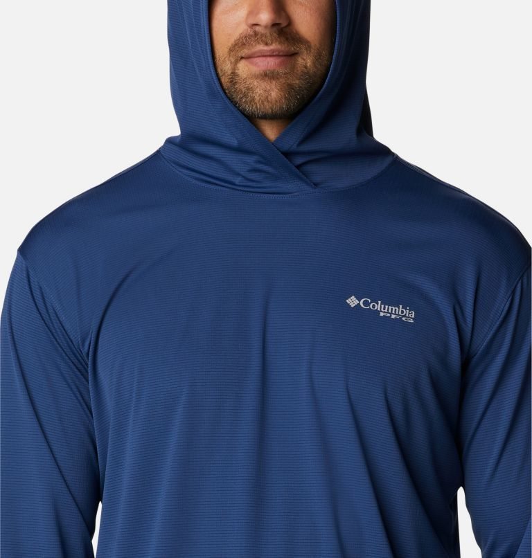 Columbia PFG Skiff Guide Knit Hettegensere Herre Marineblå | 82067K