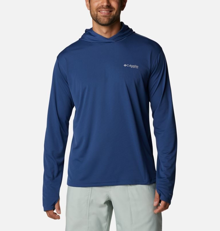 Columbia PFG Skiff Guide Knit Hettegensere Herre Marineblå | 82067K