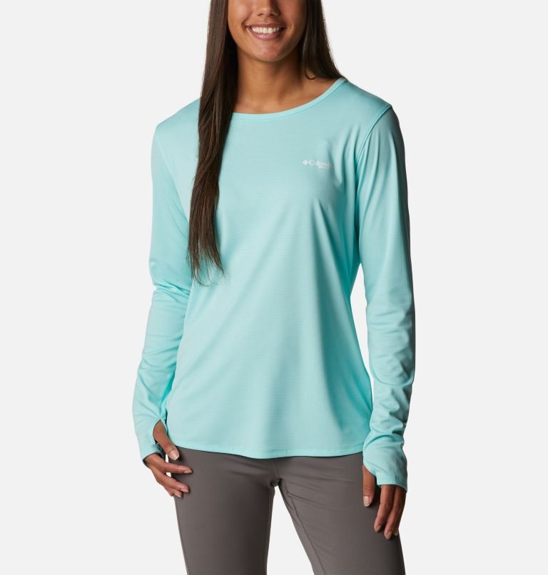 Columbia PFG Skiff Guide Knit Long Sleeve Gensere Dame Turkis | 19267D