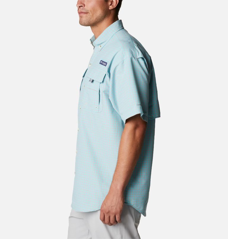 Columbia PFG Super Bahama Kort Sleeve Skjorte Herre Turkis | 84693U