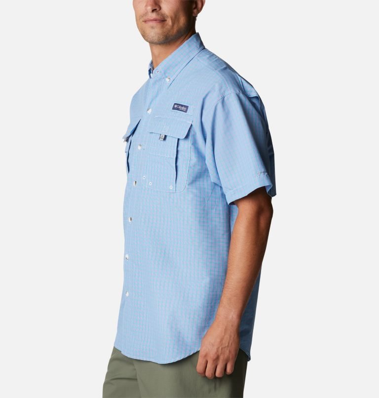 Columbia PFG Super Bahama Kort Sleeve Skjorte Herre Lyse Blå | 95628F