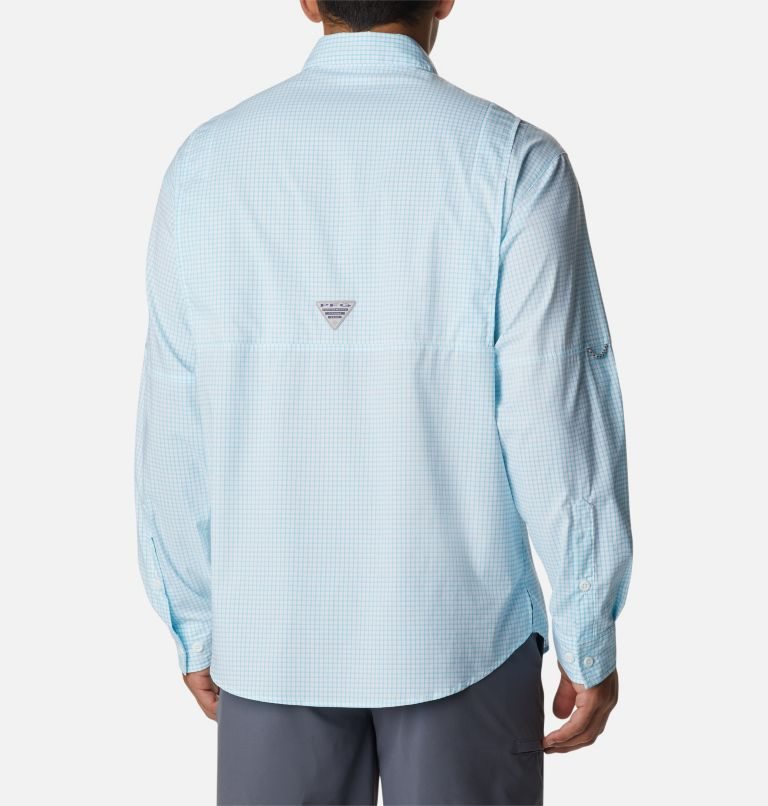 Columbia PFG Super Tamiami Long Sleeve Skjorte Herre Lyse Blå | 13482U