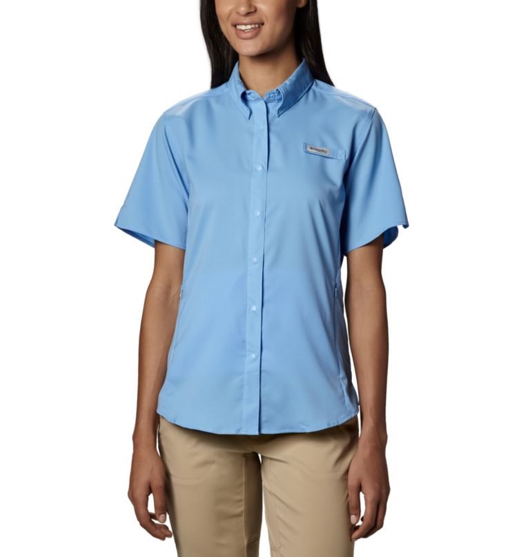 Columbia PFG Tamiami II Kort Sleeve Skjorte Dame Blå | 49156K