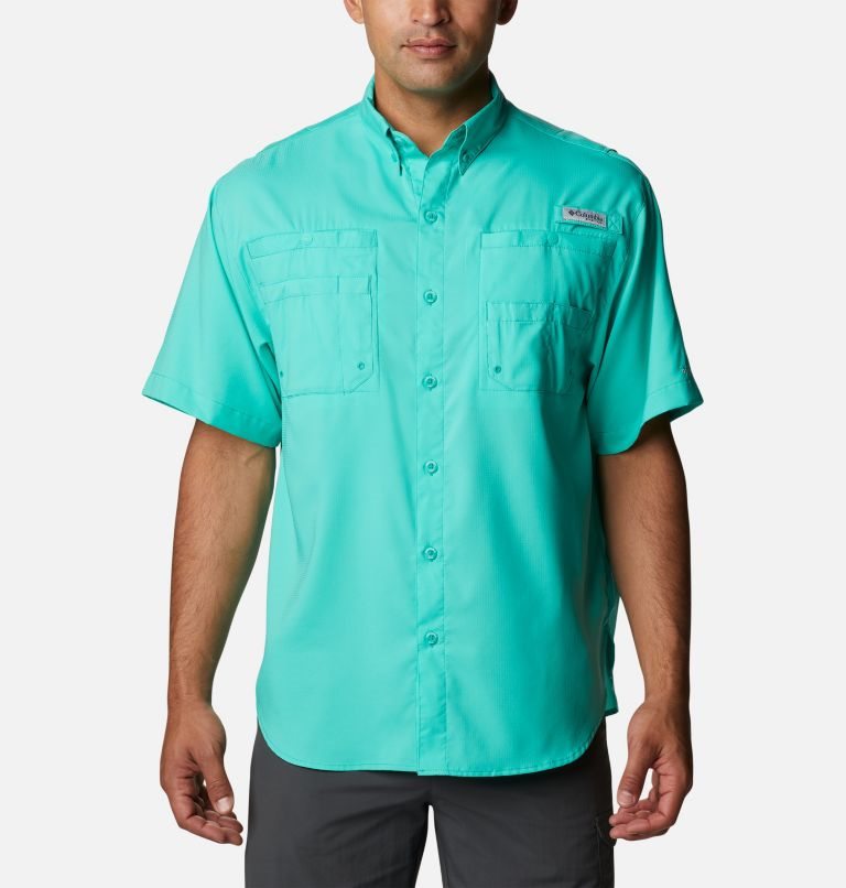 Columbia PFG Tamiami II Kort Sleeve Skjorte Herre Turkis | 51630O