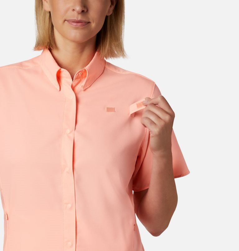 Columbia PFG Tamiami II Kort Sleeve Skjorte Dame Rosa | 79862S