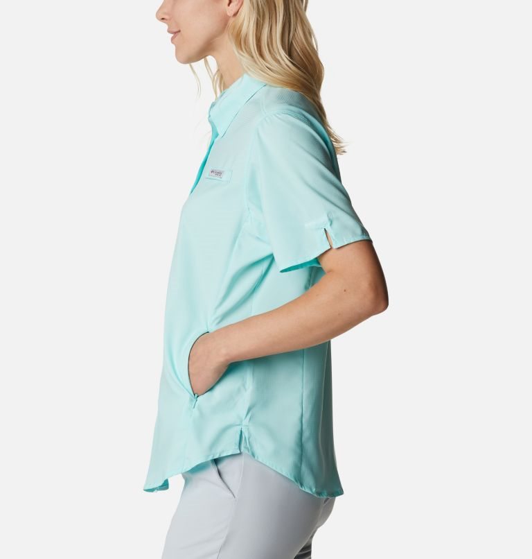 Columbia PFG Tamiami II Kort Sleeve Skjorte Dame Turkis | 92468Z