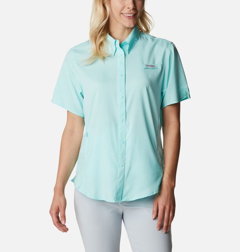 Columbia PFG Tamiami II Kort Sleeve Skjorte Dame Turkis | 92468Z