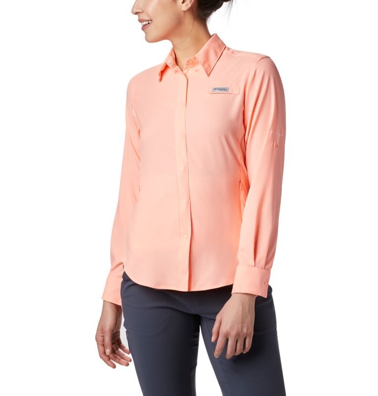 Columbia PFG Tamiami II Long Sleeve Skjorte Dame Rosa | 10934L