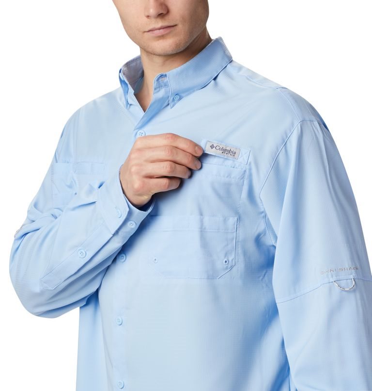 Columbia PFG Tamiami II Long Sleeve Skjorte Herre Lyse Blå | 35608D