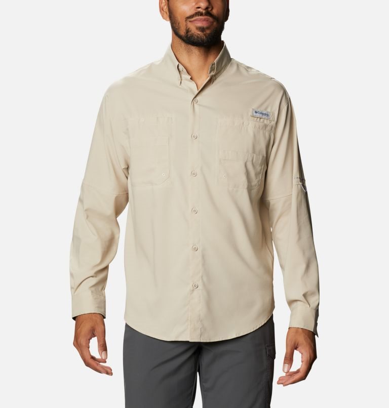 Columbia PFG Tamiami II Long Sleeve Skjorte Herre Khaki | 51392K