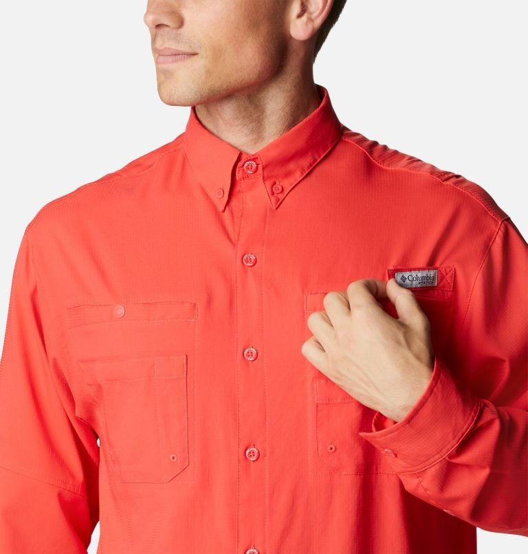 Columbia PFG Tamiami II Long Sleeve Skjorte Herre Rød | 57308N