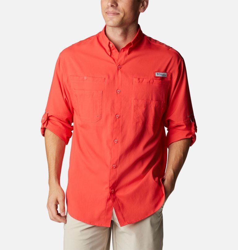 Columbia PFG Tamiami II Long Sleeve Skjorte Herre Rød | 57308N