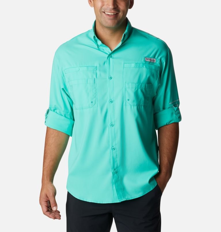 Columbia PFG Tamiami II Long Sleeve Skjorte Herre Turkis | 62835M