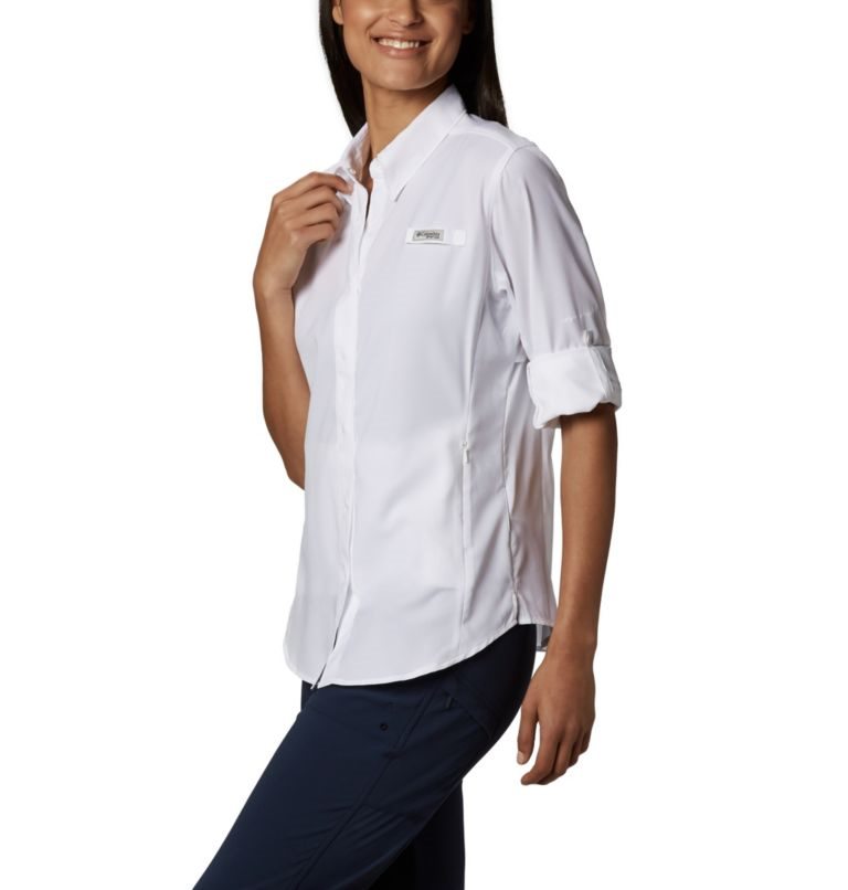 Columbia PFG Tamiami II Long Sleeve Skjorte Dame Hvite | 71085L