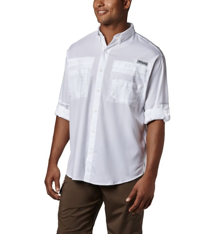 Columbia PFG Tamiami II Long Sleeve Skjorte Herre Hvite | 75203A