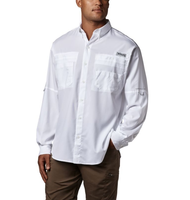 Columbia PFG Tamiami II Long Sleeve Skjorte Herre Hvite | 75203A