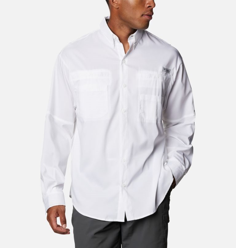 Columbia PFG Tamiami II Long Sleeve Skjorte Herre Hvite | 87926X