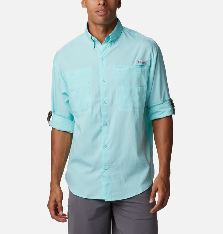 Columbia PFG Tamiami II Long Sleeve Skjorte Herre Turkis | 92354P