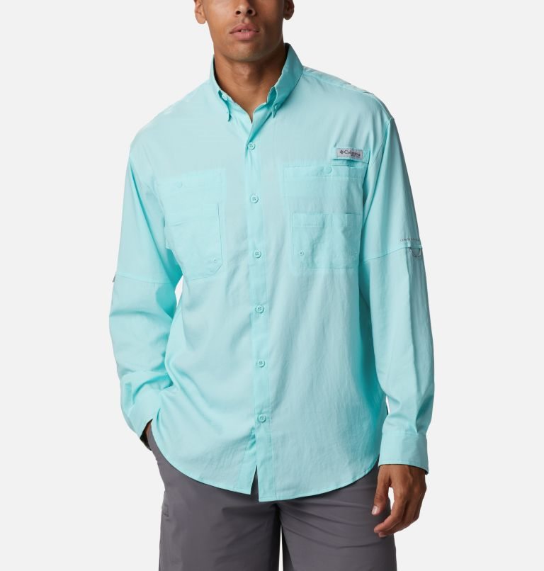 Columbia PFG Tamiami II Long Sleeve Skjorte Herre Turkis | 92354P