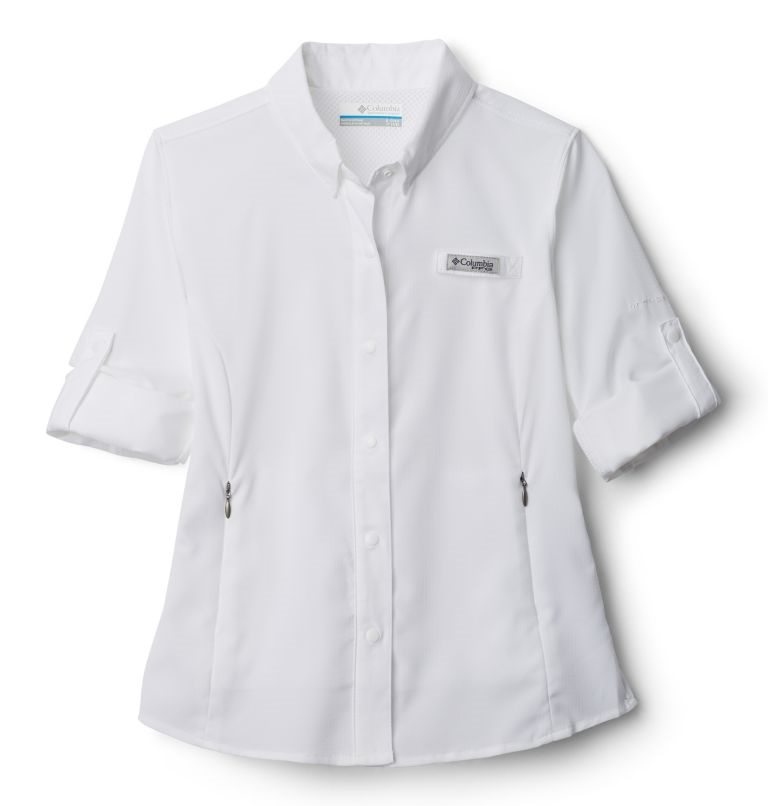 Columbia PFG Tamiami Long Sleeve Skjorte Barn Hvite | 97580J