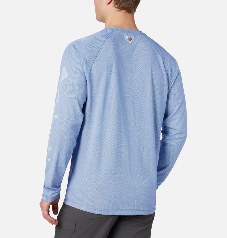 Columbia PFG Terminal Deflector Long Sleeve Gensere Herre Lyse Blå | 10742V