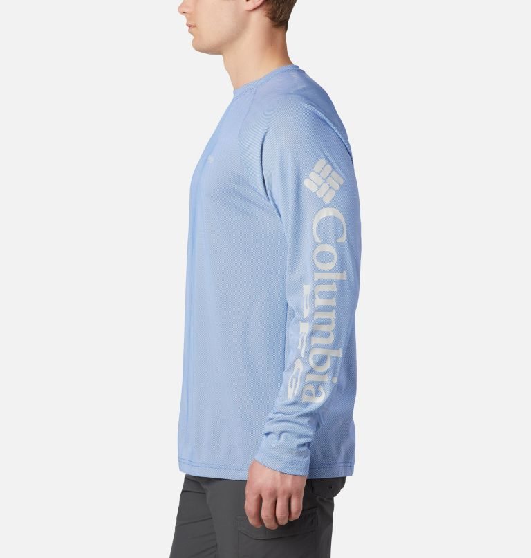 Columbia PFG Terminal Deflector Long Sleeve Gensere Herre Lyse Blå | 10742V