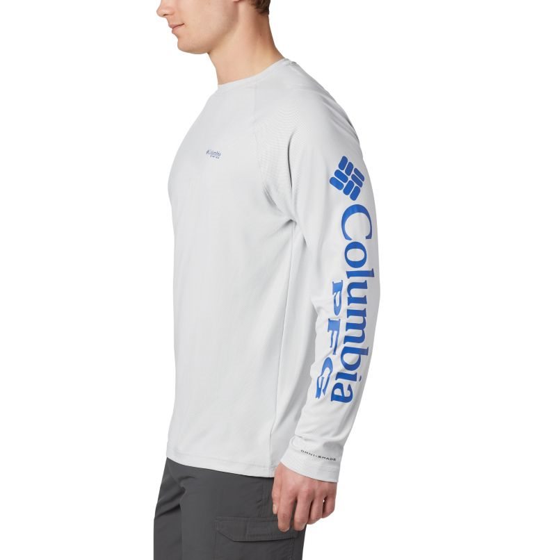 Columbia PFG Terminal Deflector Long Sleeve Gensere Herre Lyse Grå | 32694S