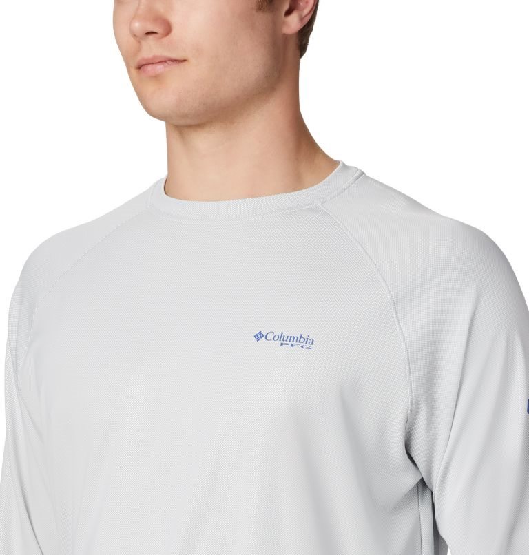 Columbia PFG Terminal Deflector Long Sleeve Gensere Herre Lyse Grå | 32694S