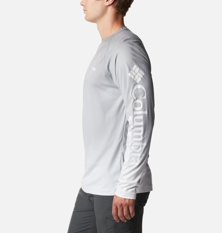 Columbia PFG Terminal Deflector Printed Long Sleeve Gensere Herre Lyse Grå | 19057J