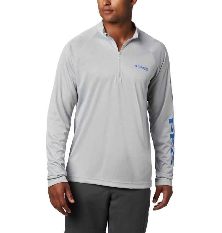 Columbia PFG Terminal Tackle 1/4 Zip Gensere Herre Lyse Grå | 12096W