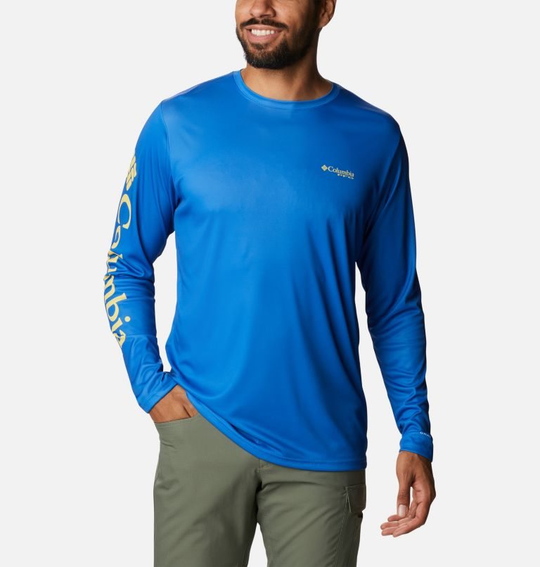 Columbia PFG Terminal Tackle Carey Chen Long Sleeve Gensere Herre Blå | 57684J