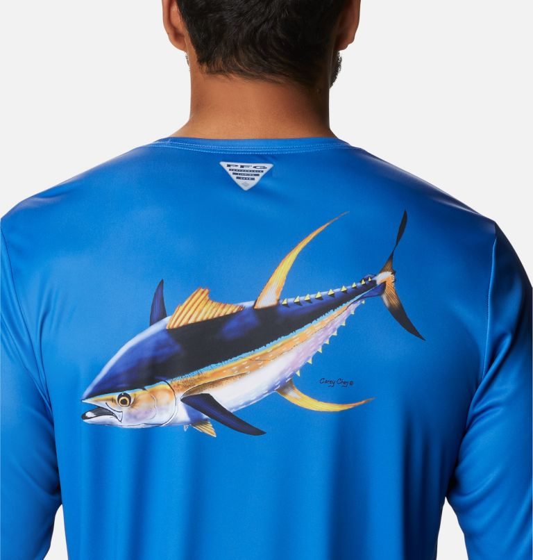 Columbia PFG Terminal Tackle Carey Chen Long Sleeve Gensere Herre Blå | 57684J