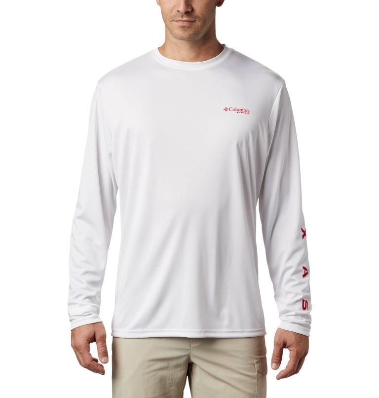 Columbia PFG Terminal Tackle Destination Long Sleeve Gensere Herre Hvite | 62387I