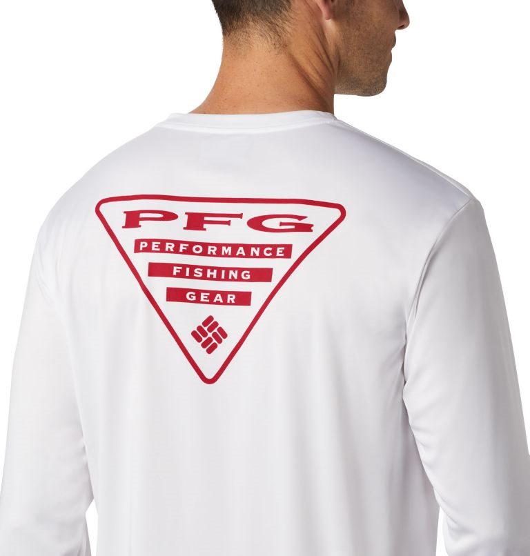 Columbia PFG Terminal Tackle Destination Long Sleeve Gensere Herre Hvite | 62387I