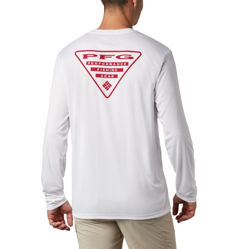 Columbia PFG Terminal Tackle Destination Long Sleeve Gensere Herre Hvite | 62387I