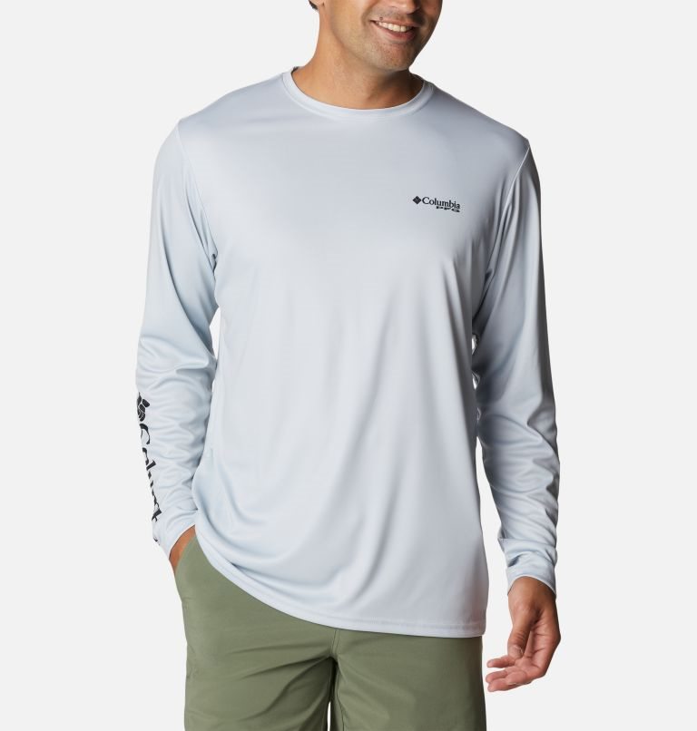 Columbia PFG Terminal Tackle License Plate Long Sleeve Gensere Herre Lyse Grå | 13607H